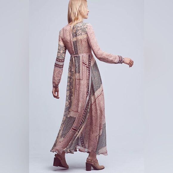 Anthropologie MARIAGRAZIA PANIZZI Cavina Maxi Dress Size 42 - Picture 5 of 13